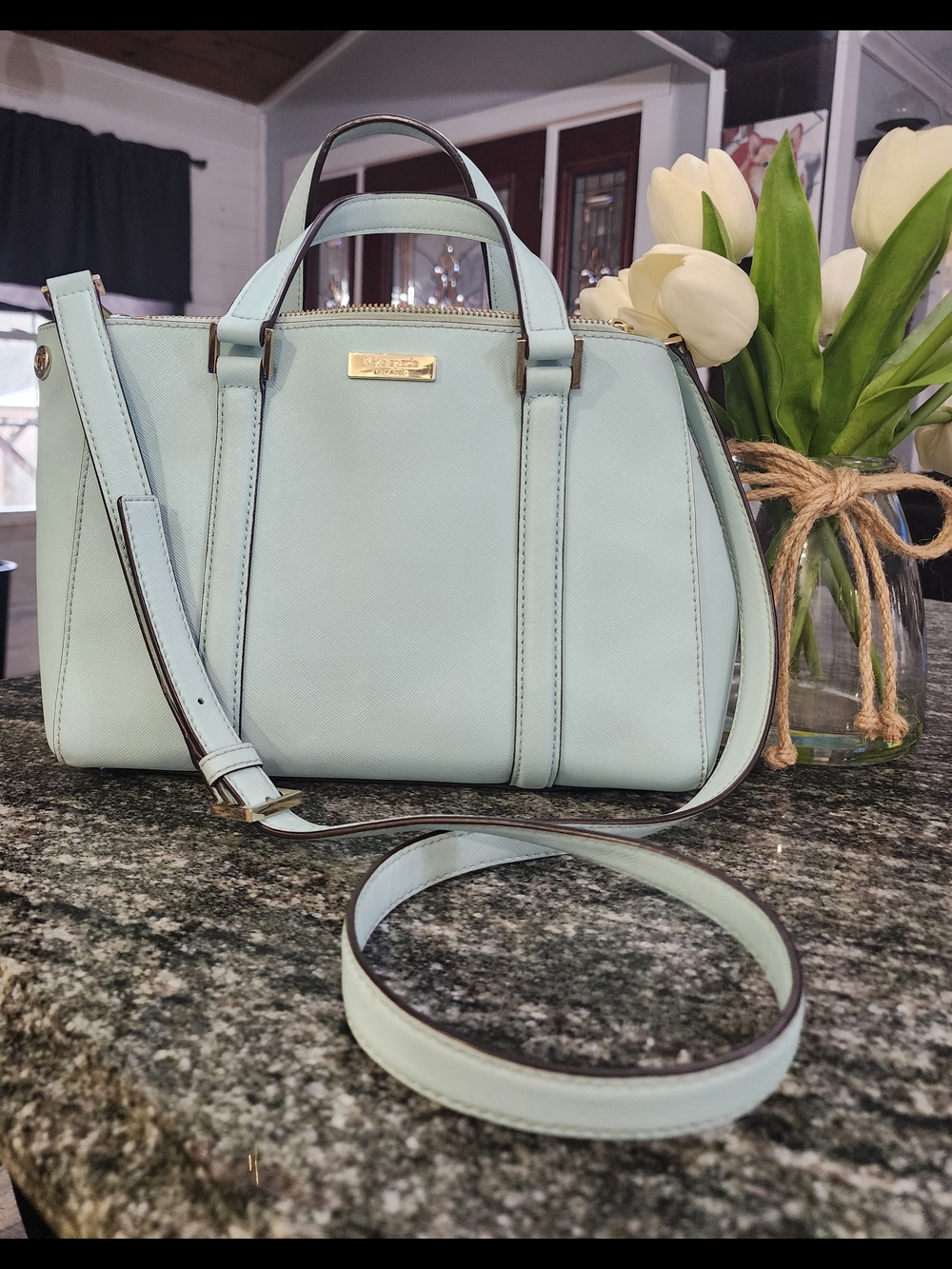 Kate Spade Newbury Lane Satchel Bag with Crossbody Strap- 11×7.5×5